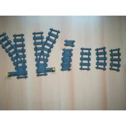Lego rails los, flexibele gebogen rechte en metalen rails