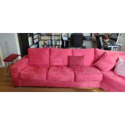 Hoekbank met alcamara bekleding