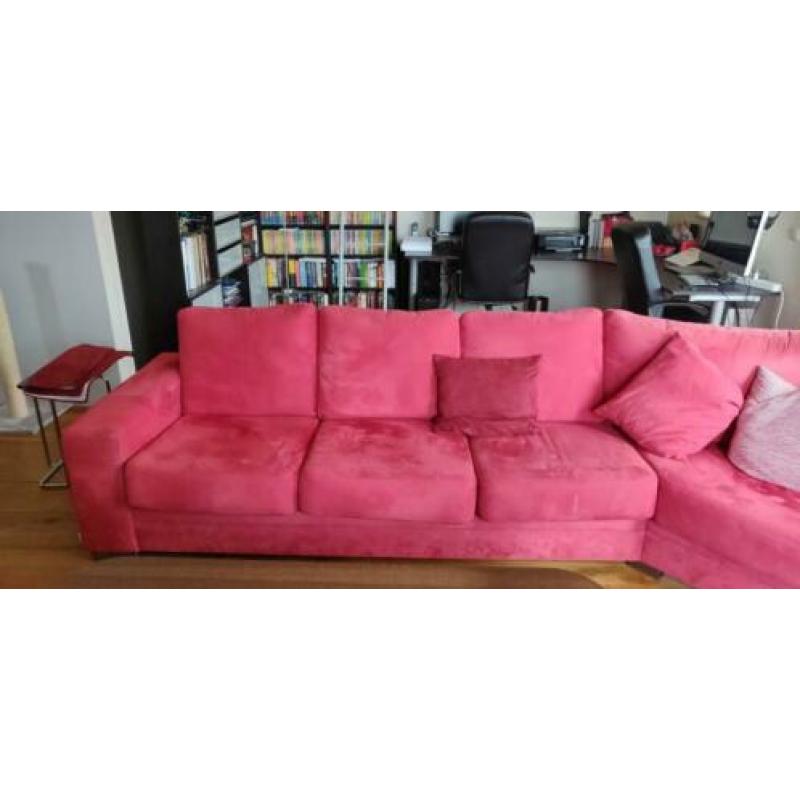 Hoekbank met alcamara bekleding