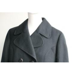 Vintage jas retro wol zwart maat 38 40 seventies