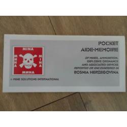 Mijnen boekje, AIDE MEMOIRE, SFOR Bosnie (pocket)