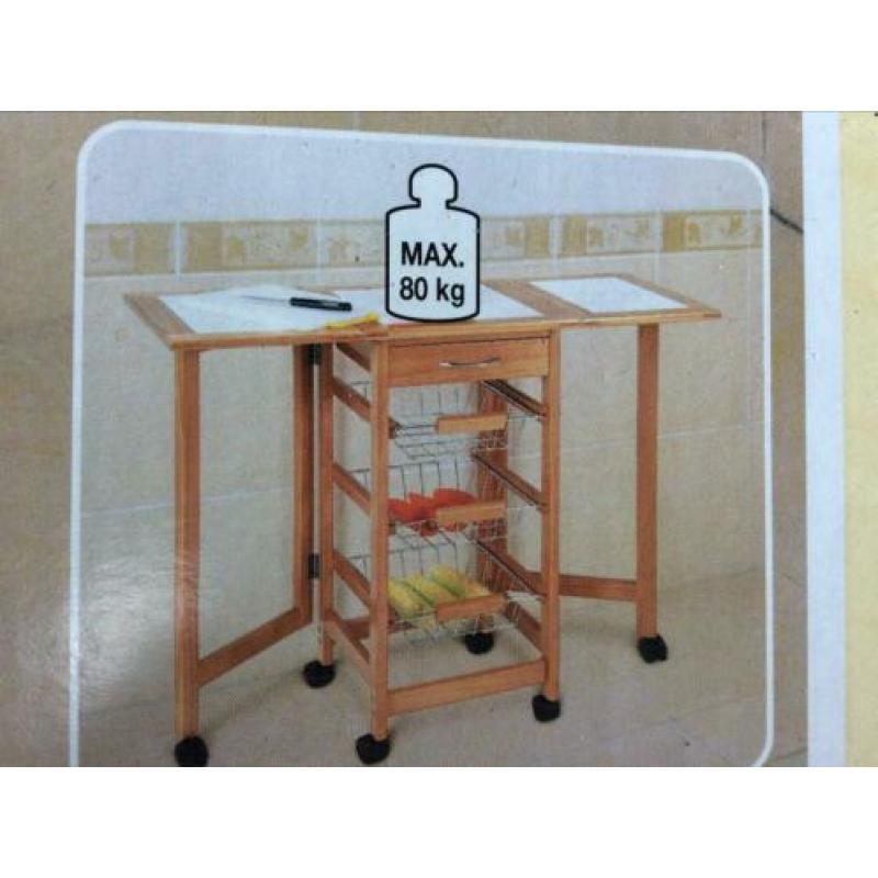 Trolley voor serveren of als extra werkplekken
