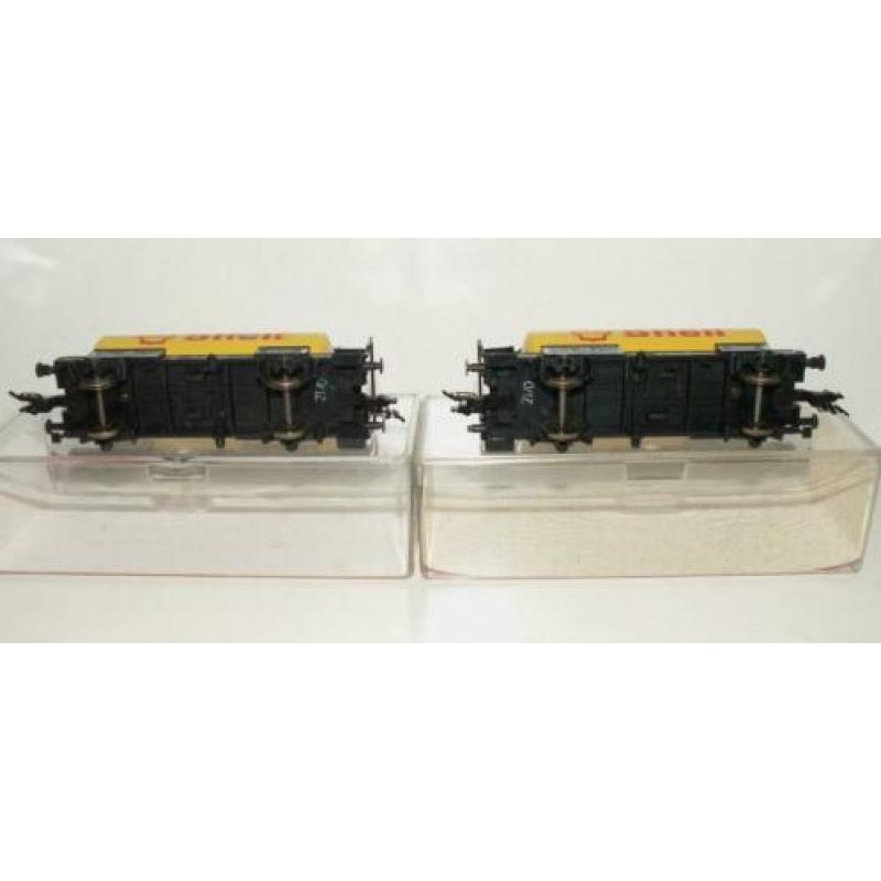 Fleischmann 2 stuks 5401 Shell tankwagons met ovp
