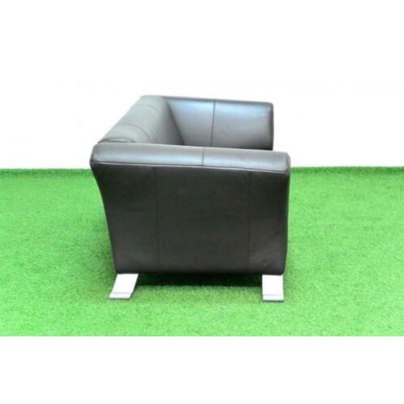 ??In Topstaat donkerbruine leren Rolf Benz 322 design bank
