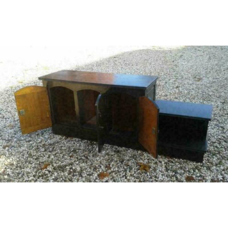 115, eiken dressoir (zwart geverfd) te koop