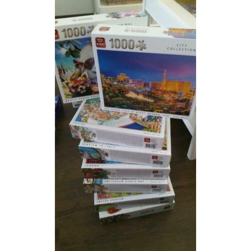 Meerdere legpuzzels merk King (1000 stukjes)