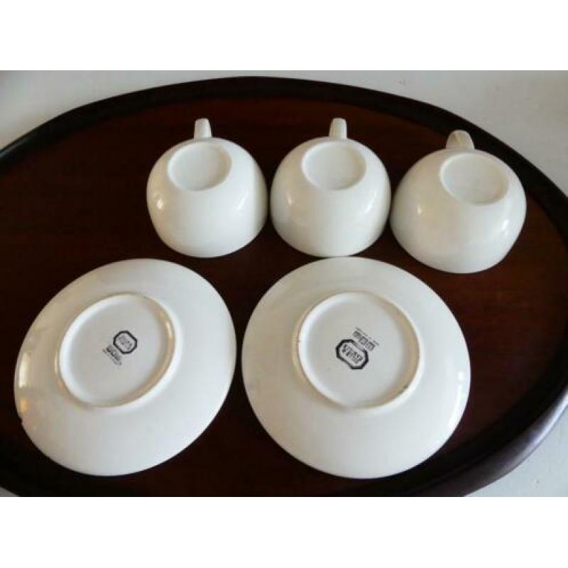 3 Cappuccino bekers - Dille en Kamille