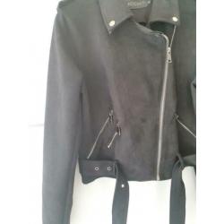 suede dames biker jasje