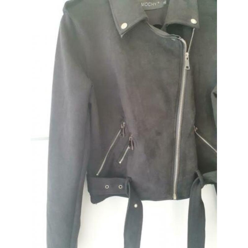 suede dames biker jasje