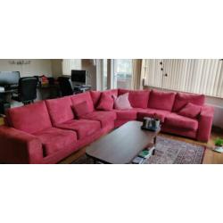 Hoekbank met alcamara bekleding