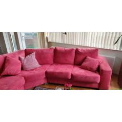 Hoekbank met alcamara bekleding