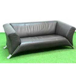 ??In Topstaat donkerbruine leren Rolf Benz 322 design bank
