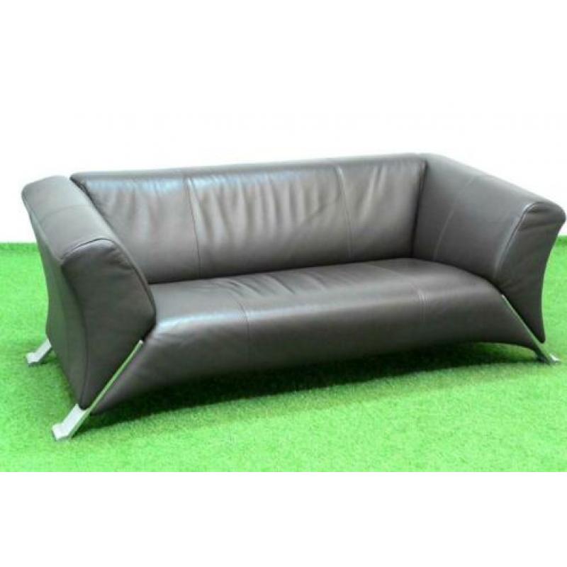 ??In Topstaat donkerbruine leren Rolf Benz 322 design bank