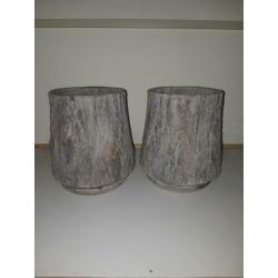 2 'schors' potten. 25x27. Nieuw