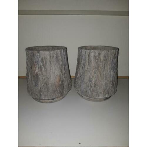 2 'schors' potten. 25x27. Nieuw