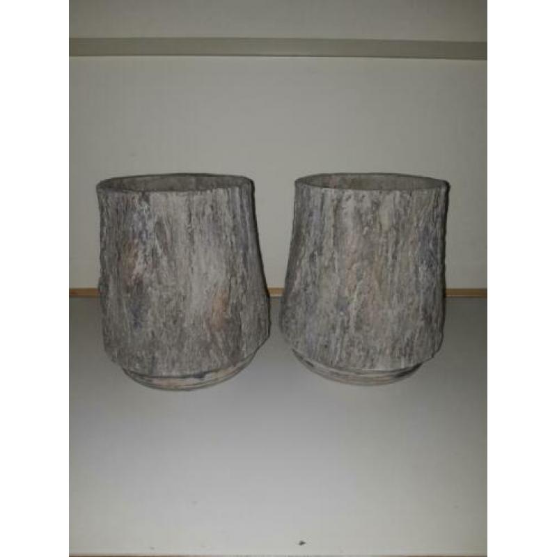 2 'schors' potten. 25x27. Nieuw