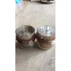 Diverse waxinelichthouders / glaasjes