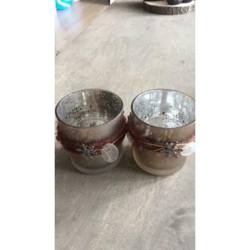 Diverse waxinelichthouders / glaasjes