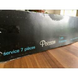 Arcoroc schalenset vissen vintage