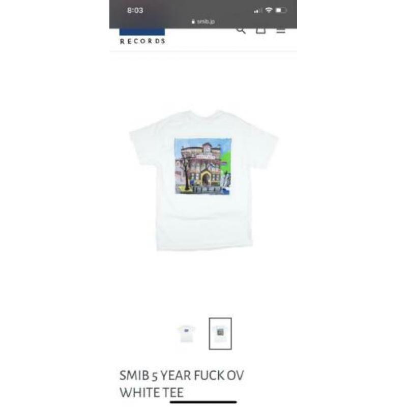 Smib 5 year fuck ov white tee (maat xxl) sumibu patta
