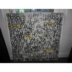 Mooi modern canvas schilderij, groot formaat ! 110 x 110 cm.