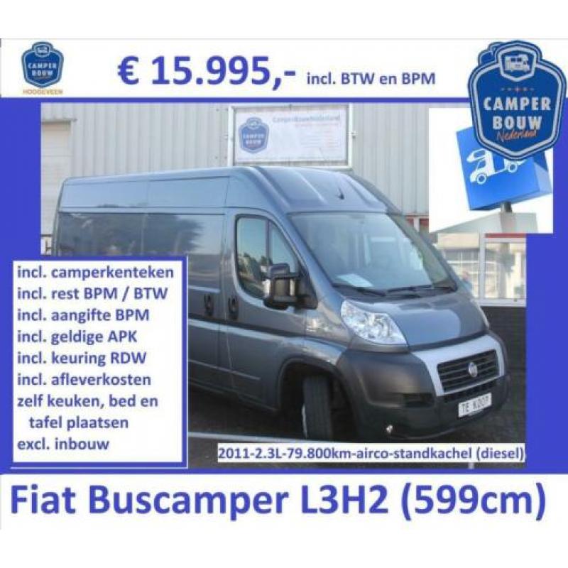 Camper Fiat Ducato 2011 L3H2 79.800km ! Standkachel airco