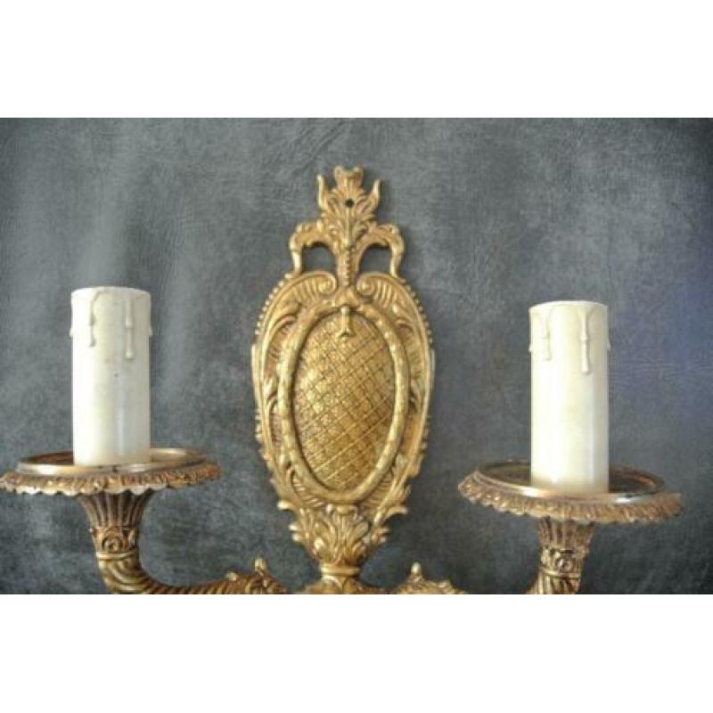 Brocante Franse wandlamp Barok wandlamp
