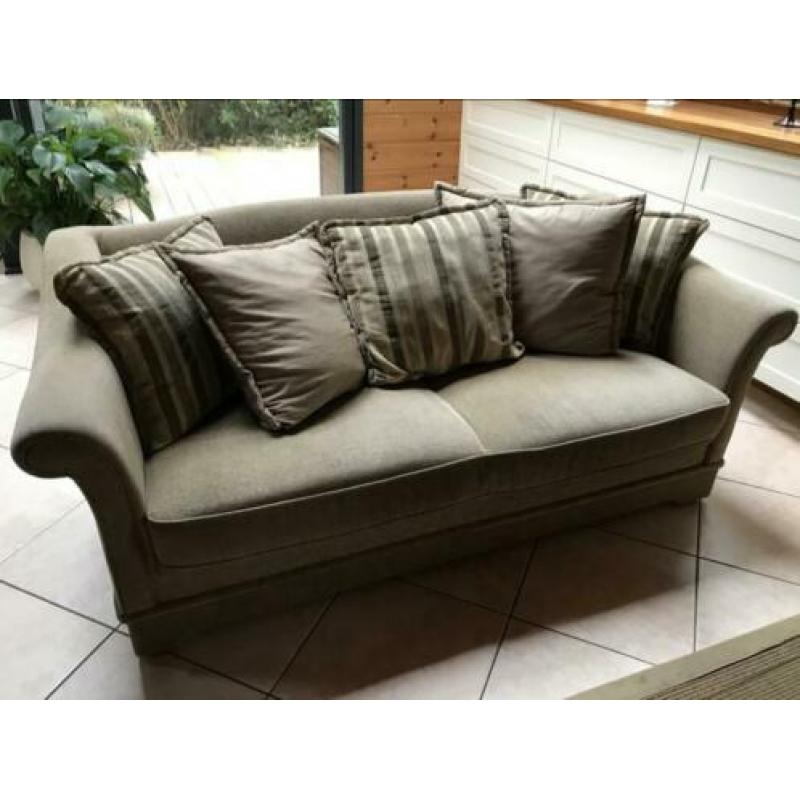 bankstel met twee fauteuilles inclusief hocker met kussen