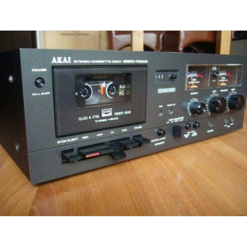 akai gxc-725 d 3 koppen cassettedeck Z.G.A.N