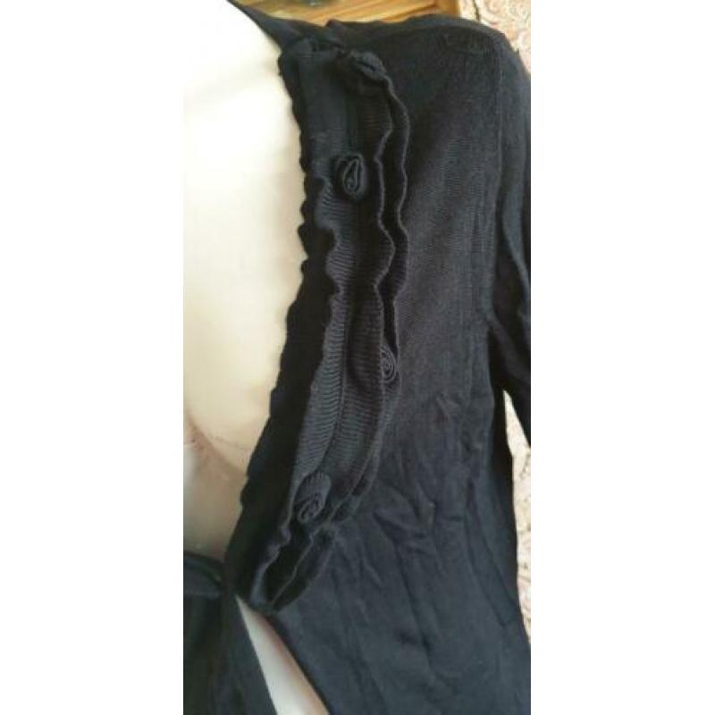 ZGAN zwarte mooie EDGAR VOS vest mt M 38/40, vestje zwart