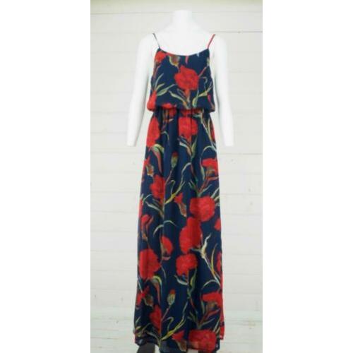 * SisterS Point, mt xs/34 * Maxi dress lange jurk gebloemd
