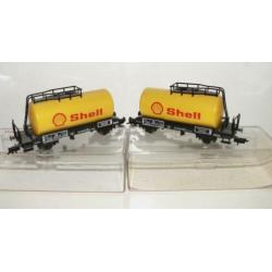 Fleischmann 2 stuks 5401 Shell tankwagons met ovp