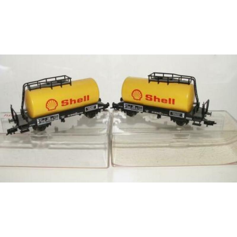 Fleischmann 2 stuks 5401 Shell tankwagons met ovp