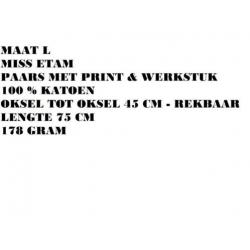 Maat l - miss etam - paarse tuniek met werkstuk