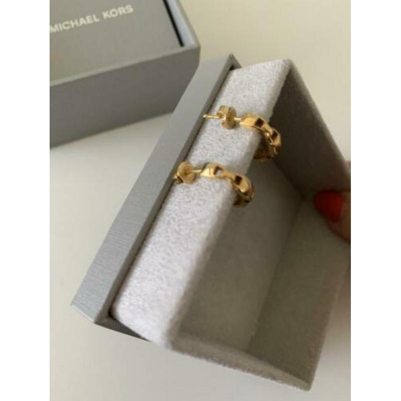 Michael Kors oorbellen Mercer Link verguld