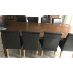 Wengé-bruine tafel massief eik