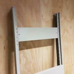 Grijze metalen stelling - 200x135x60 cm - 1 sectie