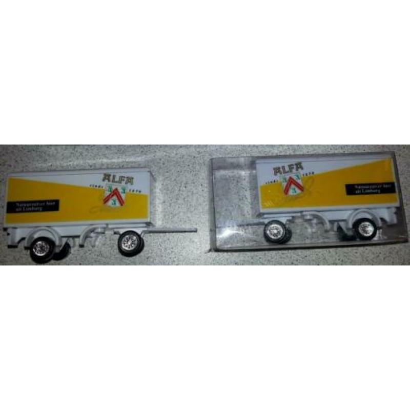 4x vrachtwagen aanhangers Robijn Heinz Karvan Cevitam Mona