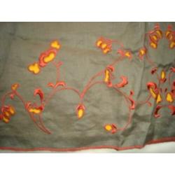 Kaki L Mango MNG gele rode embroided rok legergroen egf
