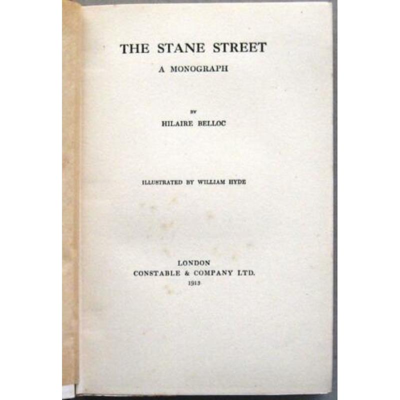 The Stane Street 1913 Hilaire Belloc - Romeinse weg Engeland