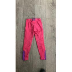 Paardrijbroek roze met paars maat 116 merk OHP