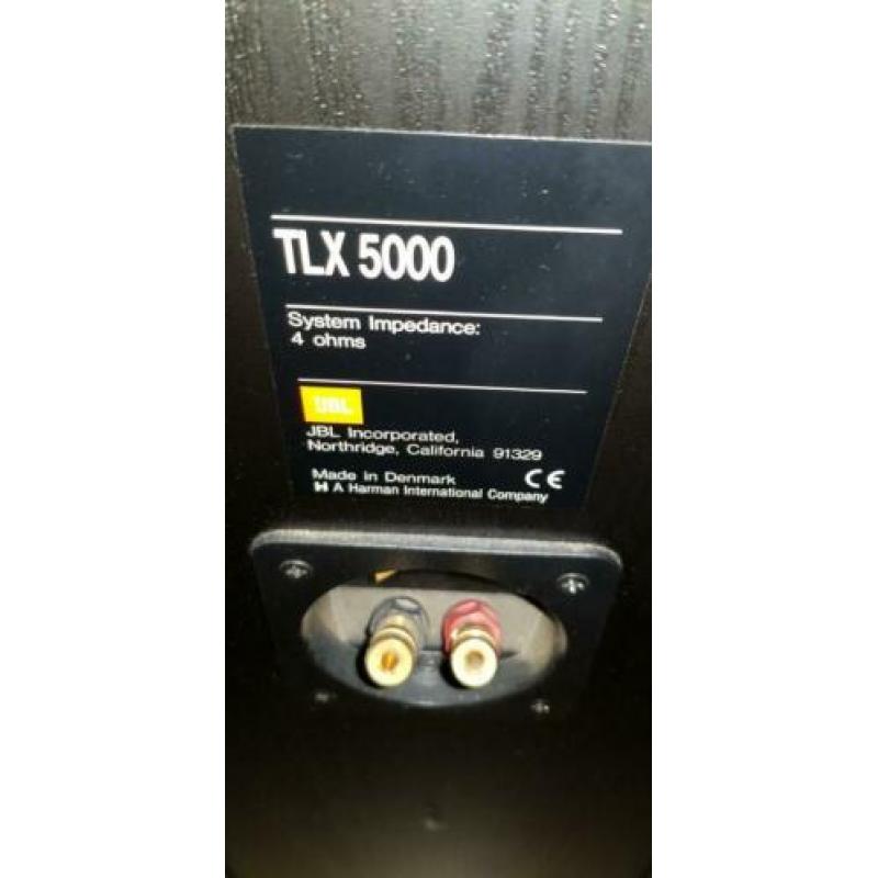 Onkyo receiver met JVC en JBL speakers.
