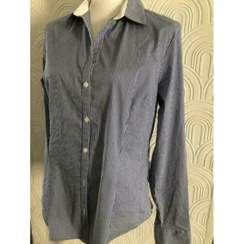 Maat l - h&m - blauw/wit gestreepte blouse/shirt