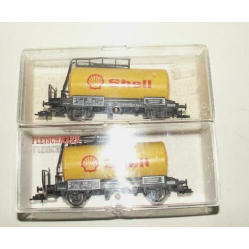 Fleischmann 2 stuks 5401 Shell tankwagons met ovp