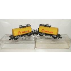 Fleischmann 2 stuks 5401 Shell tankwagons met ovp