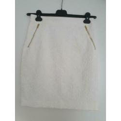 Crème kleurige rok mt. 38