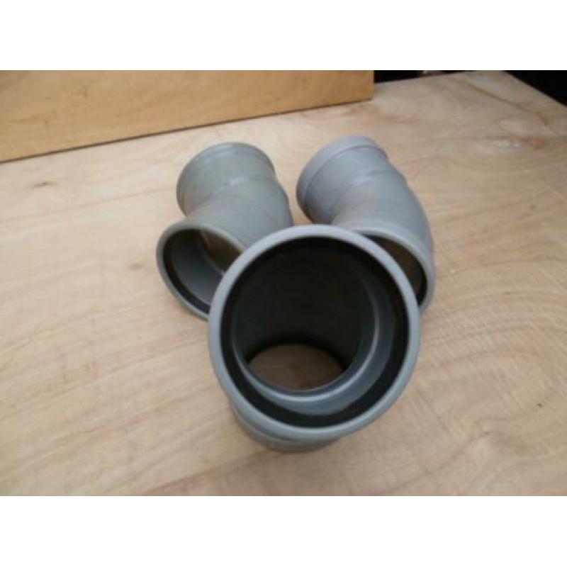 3 nieuwe riool bochten 125 mm 45 graden
