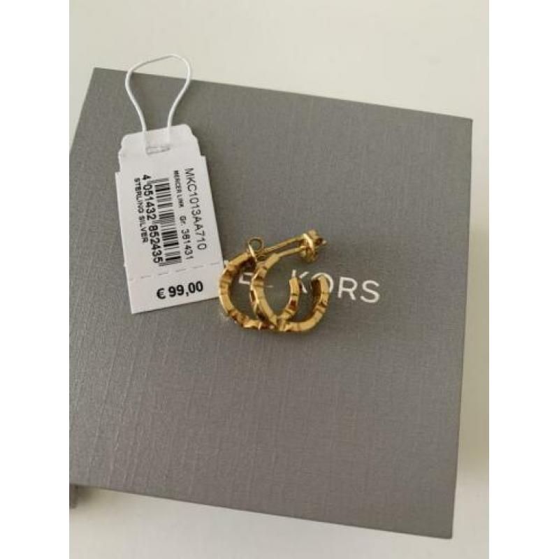 Michael Kors oorbellen Mercer Link verguld