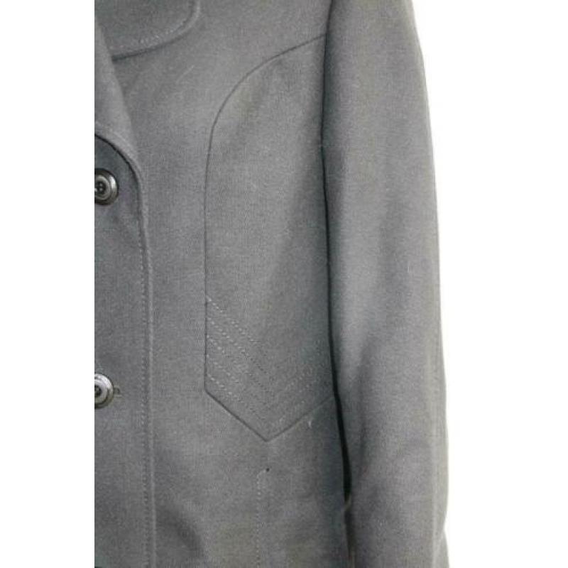 Vintage jas retro wol zwart maat 38 40 seventies