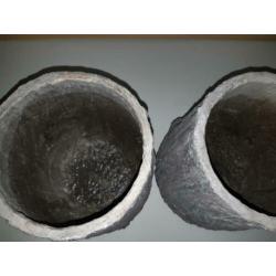 2 'schors' potten. 25x27. Nieuw